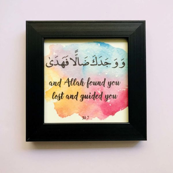 And Allah found you lost