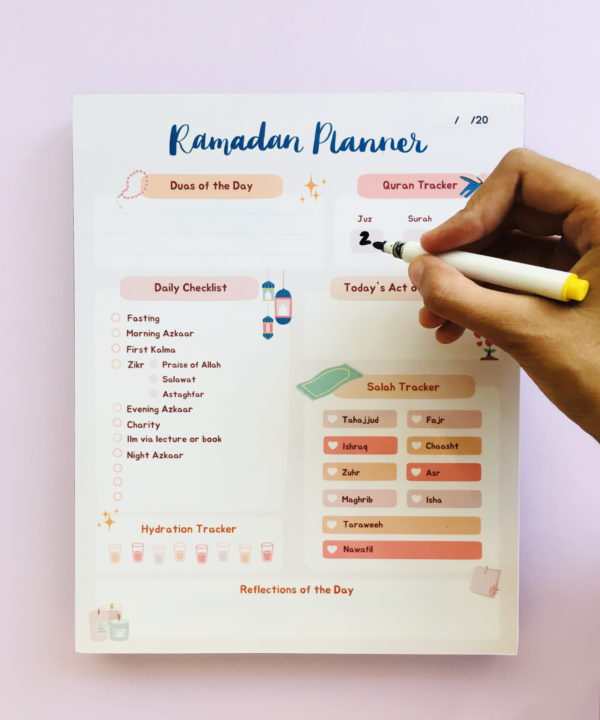 Ramadan Planner Dry Erase Board