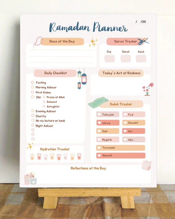 Ramadan Planner Dry Erase Board